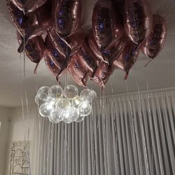 Bubble chandelier with 6 lights 25 inch