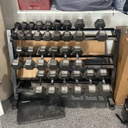 Dumbbell 10-55lbs With rack. Will Take Best Offer 