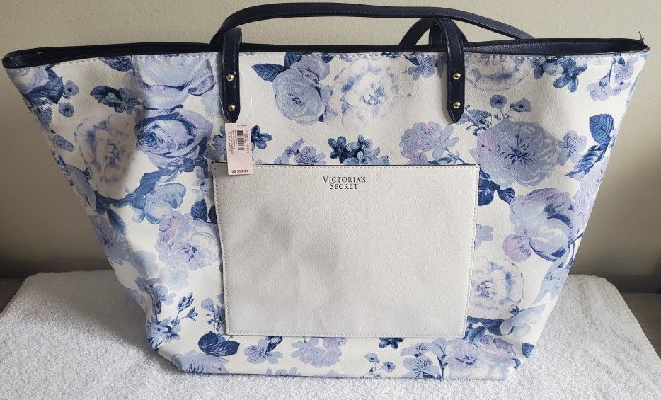 Victoria Secret Floral Print Tote Bag New