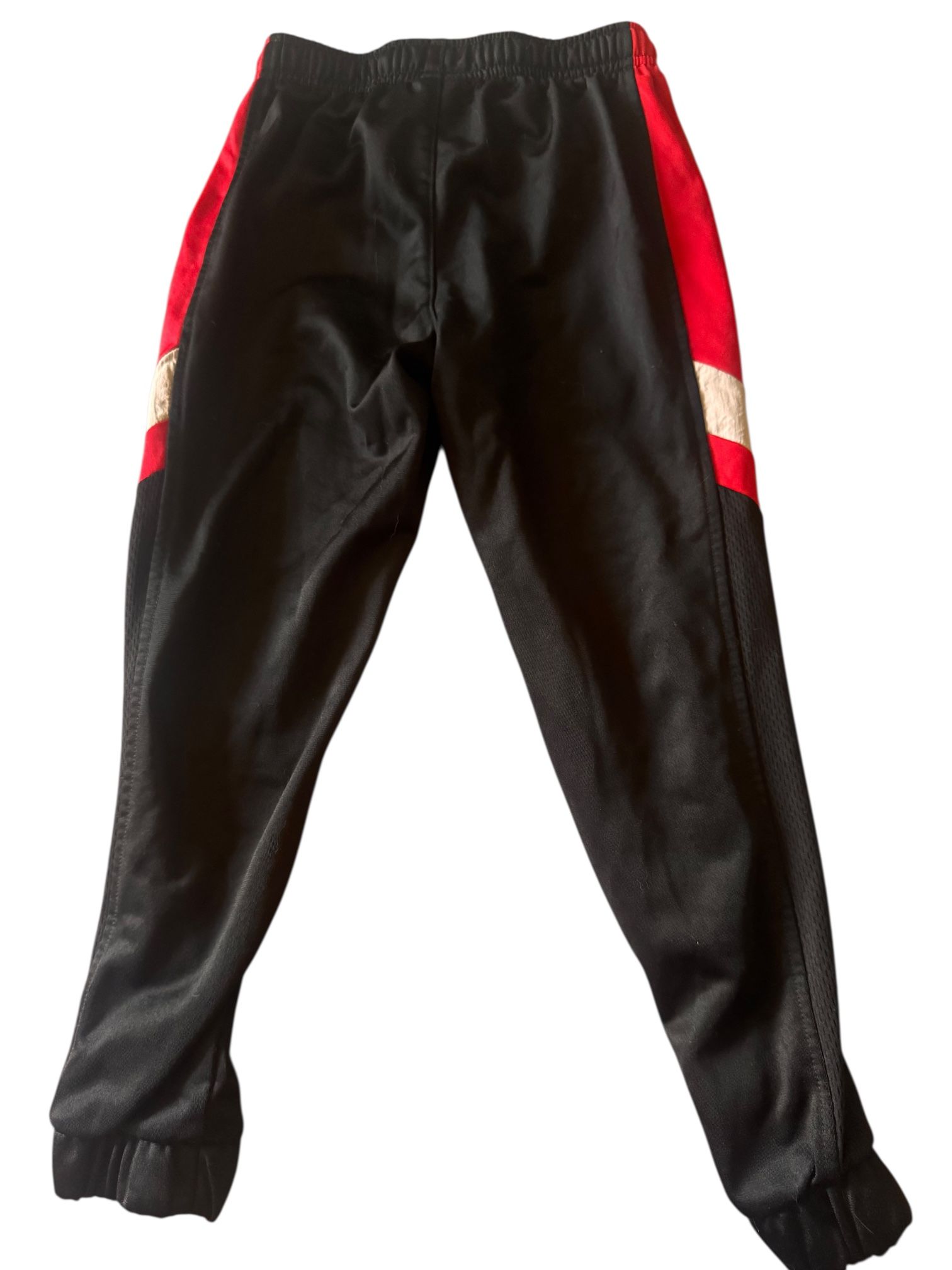 Athletic Works Boy's Tricot Sweatpants Jogger Black &  Red Size S (6-7) 