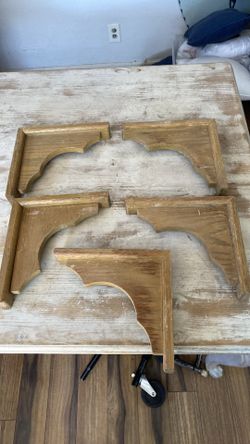 Solid wood shelf brackets