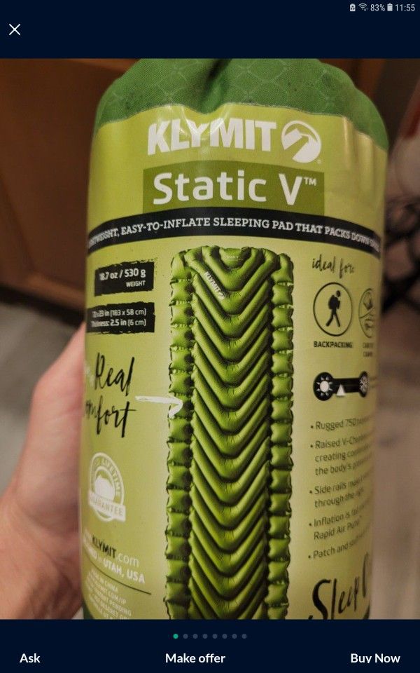 KLYMIT Static V Sleeping Pad