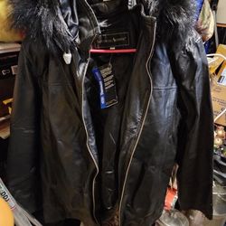 leather jacket. Size. XL. $  40