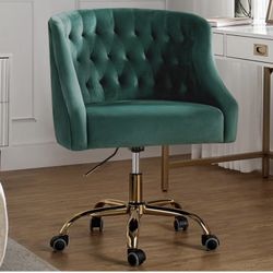 Green Velvet Office Chair