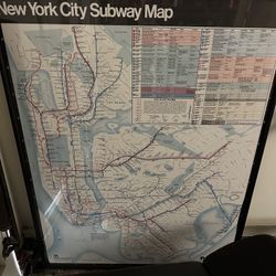 NYC subway Framed Map (FREE)