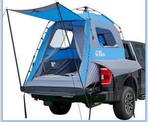 JOYTUTUS Automatic Truck Tent, Easy Set-up, Portable Truck Bed Tent 5.5FT-6.5FT with Rainfly, Truck Camping Tent with Waterproof PU2000mm Double Layer