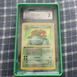 Pokémon  CGC 3 Venusaur 1st Edition 