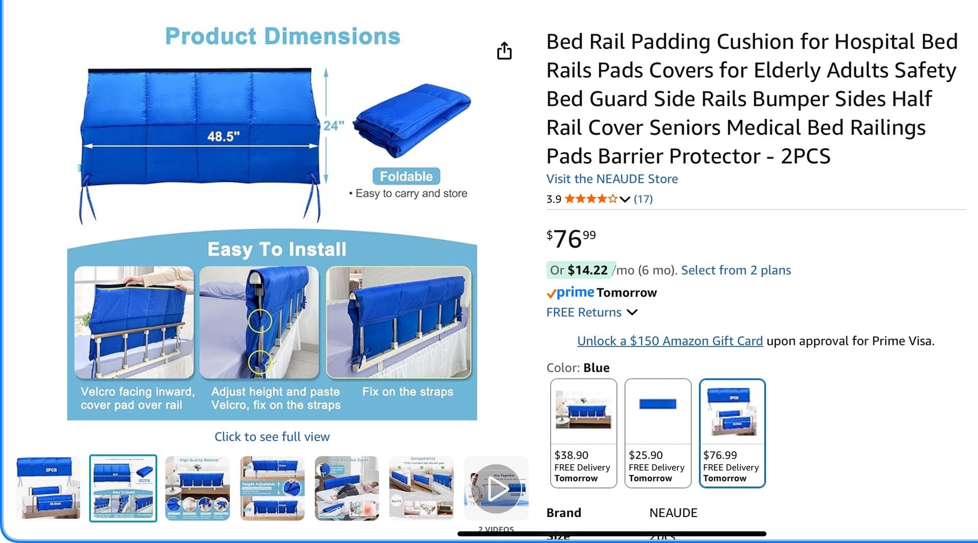 Hospital Bed Rail Cushions