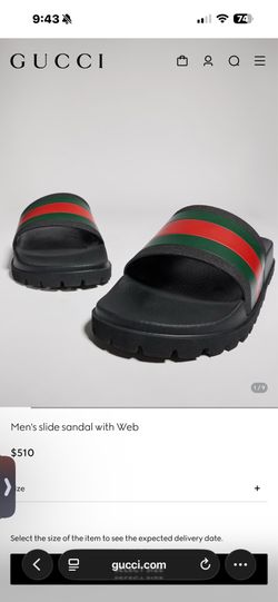 Men's slide sandal with Web