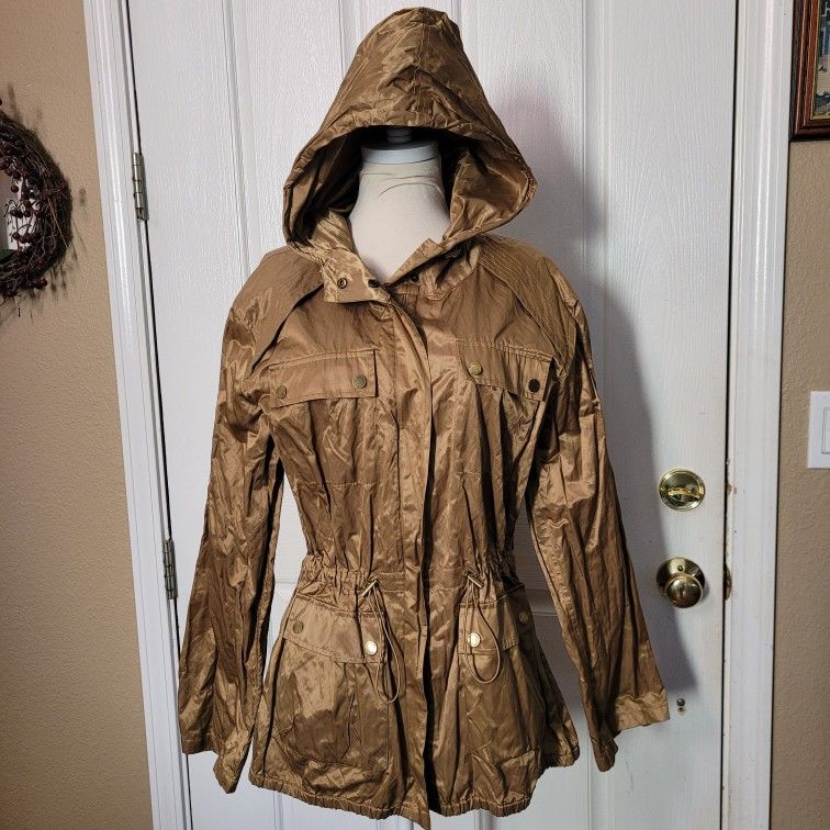 Women's Michael Kors Jacket Large Gold Parka