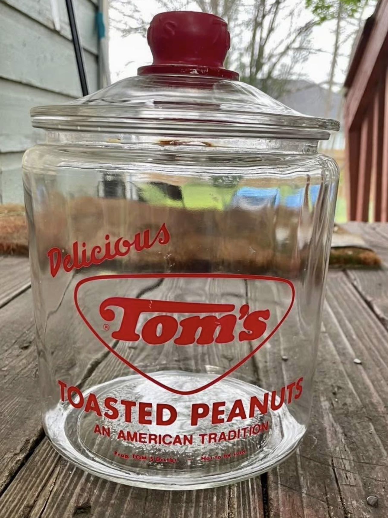 VINTAGE TOM’S ROASTED PEANUTS JAR 65$
