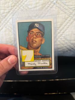 Mickey Mantle Jersey Card 1952 topps edition