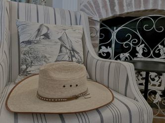 Men’s Resistol Genuine Mexican Palm Leaf Cowboy Straw Hat US Sz.7 1/8 (Mexico Sz. 57