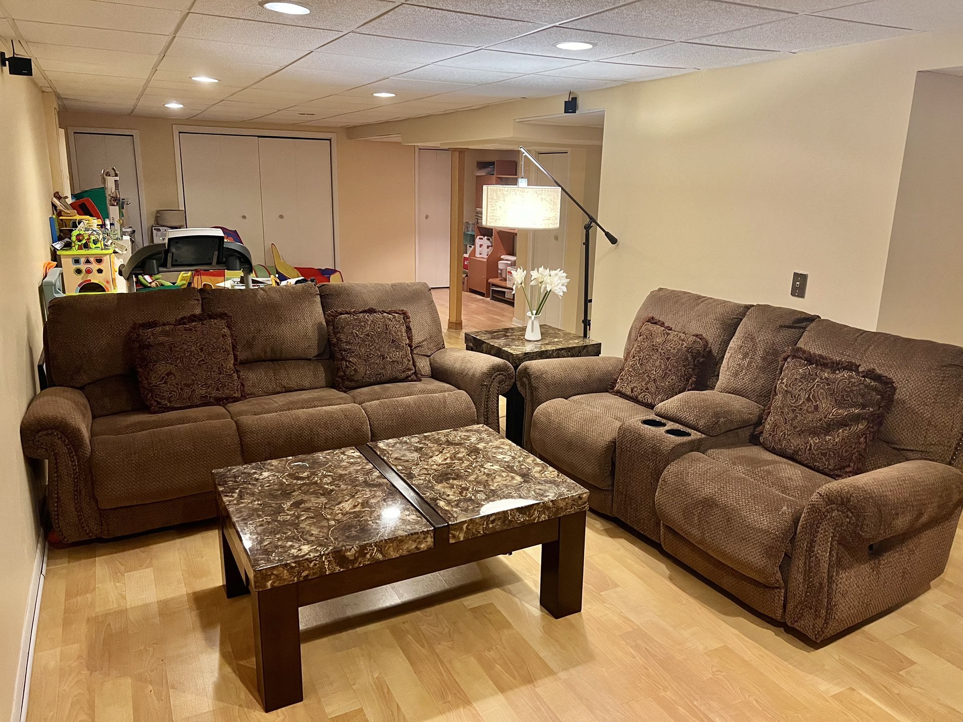 Recliner Sofa Full sets With Coffee table (4 Pieces)