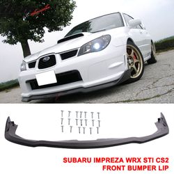 Fits 2006-2007 Subaru Impreza WRX STI CS2 PP Front Bumper Lip Splitter Unpainted
