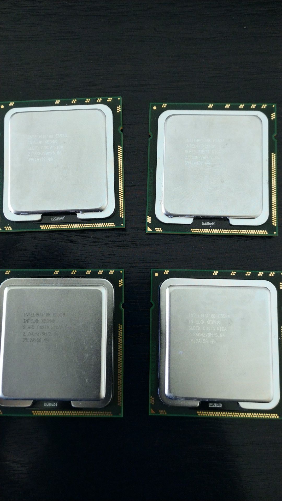 Intel Xeon E5520 CPUs - Socket 1366 - FREE