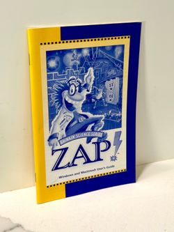 Thinkin’ Science Series ZAP Windows Macintosh User’s Guide Edmark Manual Book