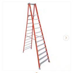 Louisville Ladder 12 ft. Fiberglass Pinnacle Platform Ladder with 300 lbs. Load Capacity Type IA Duty Rating