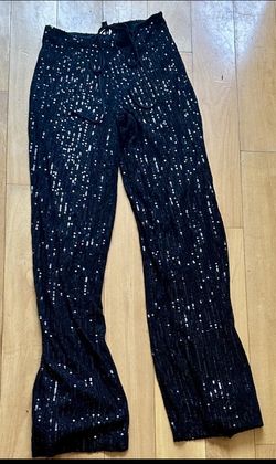Motel Rocks Black Sequin Trousers. 