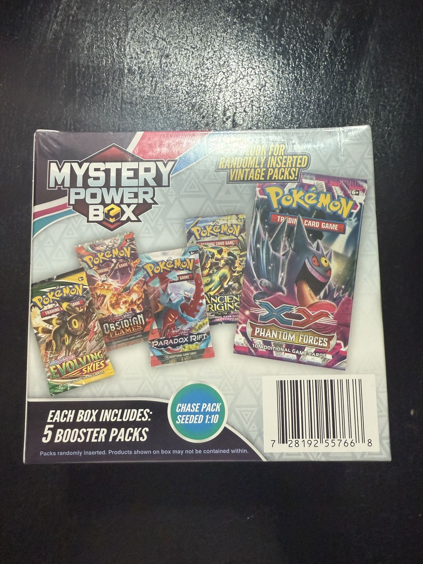 Pokemon TCG Mystery Power Box 5 Random Booster Packs Chase Pack Seeded 1:10