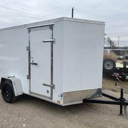 2025 Cross 6 X 10 Enclosed Cargo Trailer With Rear Ramp And Spare