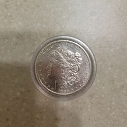 1880 S Morgan Silver Dollar.  AU 