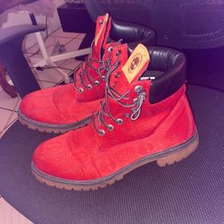 Timberland Boots (red) Size 10.5