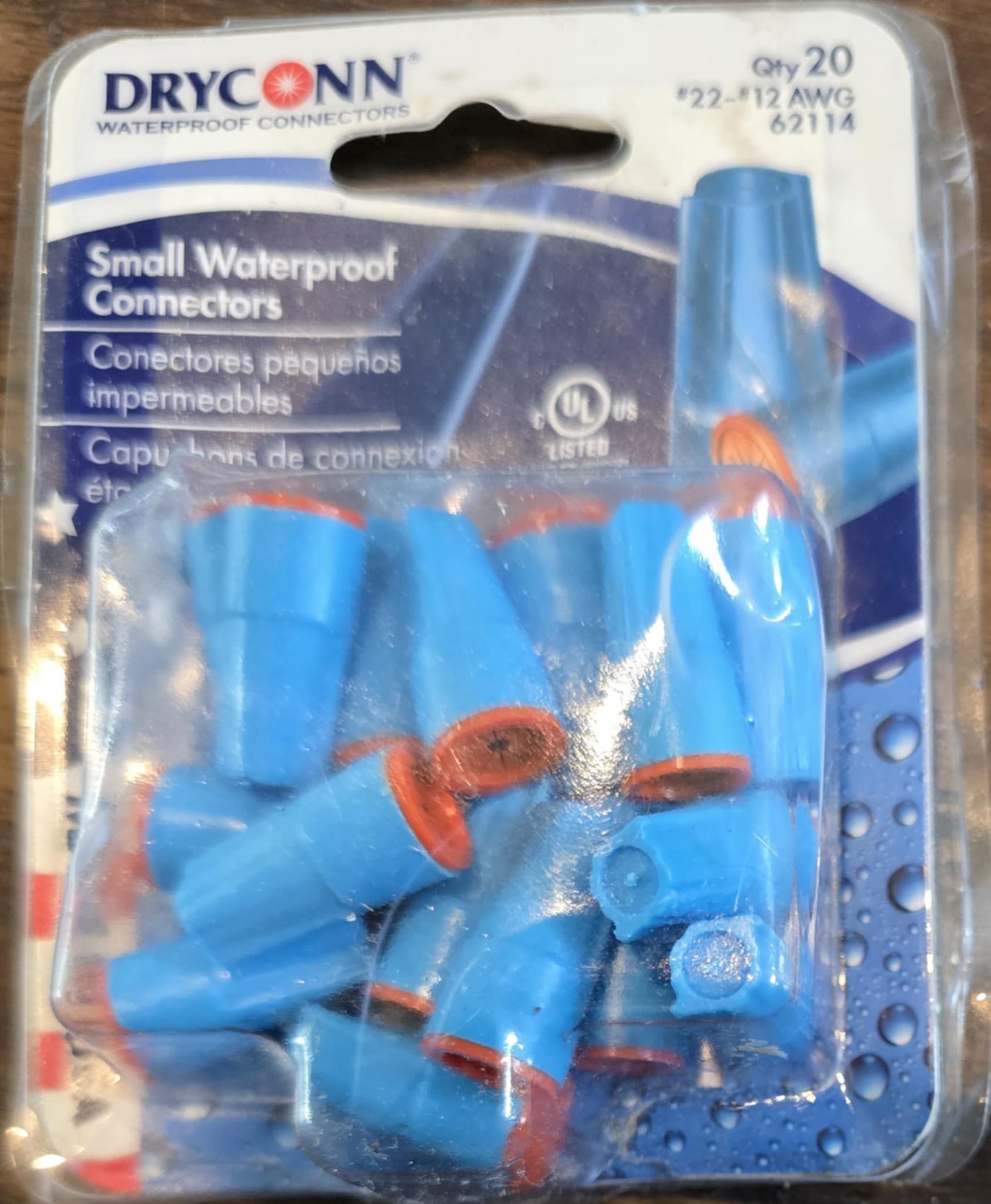 Wirenuts, waterproof (sprinkler wire), Dryconn, (20), #22-#12 wire, New/Unused