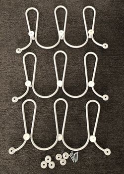 IKEA Wall Mount Metal Hooks Jacket Racks