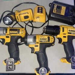 Dewalt 12v Drill, Driver, Impact, Light , USB Adapter...