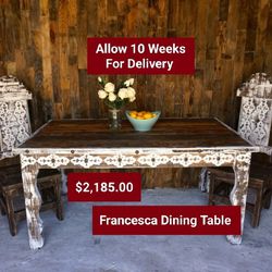 Francesca Dining Table + Chairs 