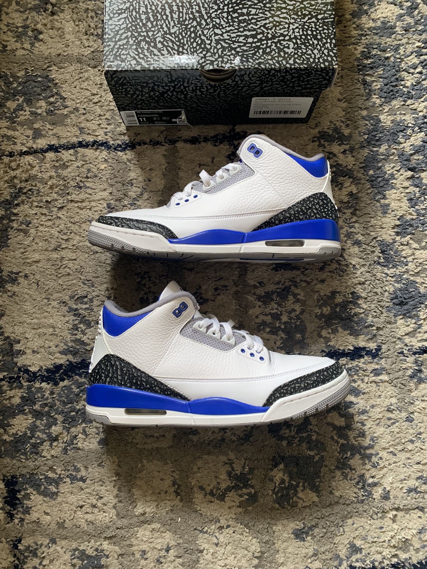 Jordan 3 Racer Blue Size 11