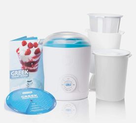 Dash Greek Yogurt Maker Machine LCD Display & Containers Parfaits Time Control