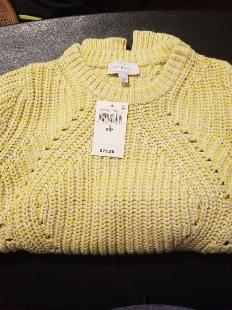 Yellow Lucky Brand Sweater