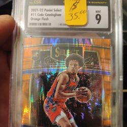 21-22 Panini Select Orange Flash Cade Cunningham