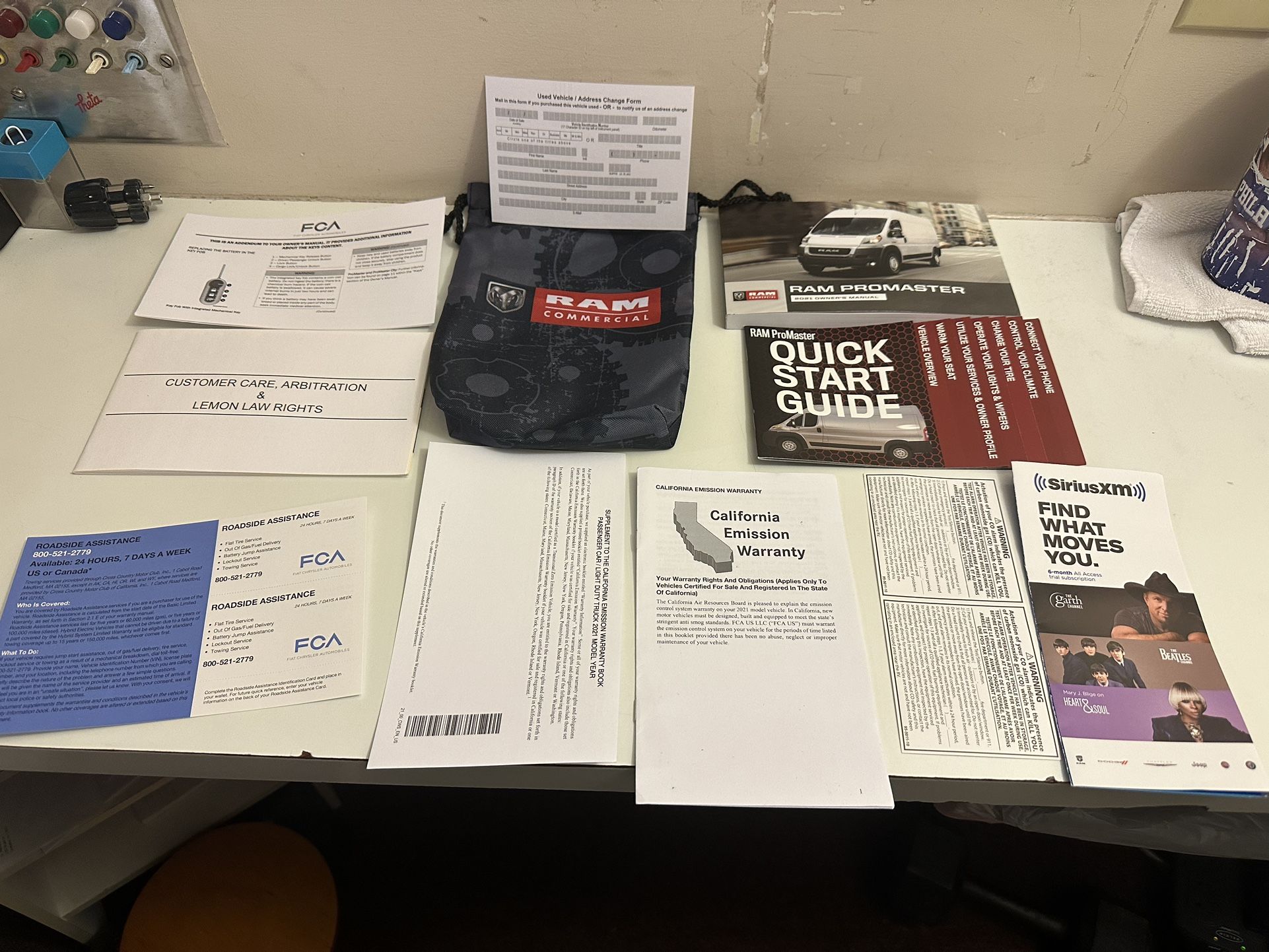 2021 Ram Promaster Owner’s Manual and Supporting Docs