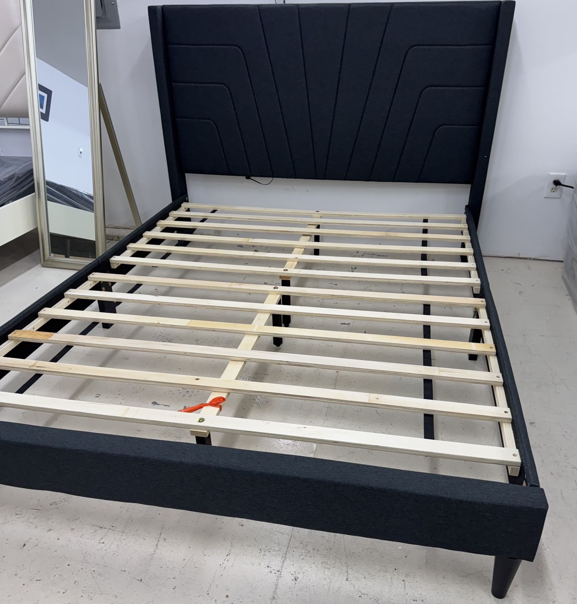 Charcoal Queen Platform Bed