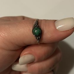 Lab Made Turquoise Ring, Size 8 