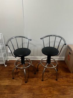 Two Stylish Vintage Retro  Bar Stools