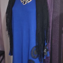 Abaya Blues Royal Dress Size M/L