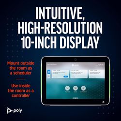 New Poly TC10 Touch Control Panel for Room Scheduling & Meeting Controls