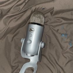 Steel Blue Yeti microphone