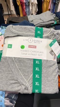 Women’s Ribbed Cardigan Tank & Pant Set