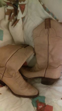 Justin Leather Cowboy Boots Size 6 B