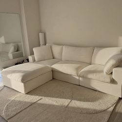 White couple 3 piece sectional