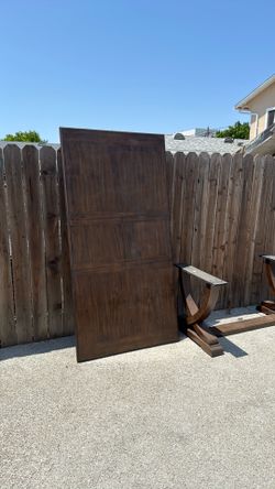 Modern dark brown dining table and chairs