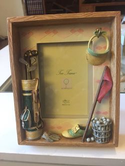 Golfers 3D hand painted picture frame