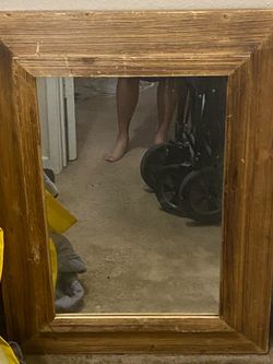 Rustic Farmhouse Wood Frame Mirror - Solid Wood