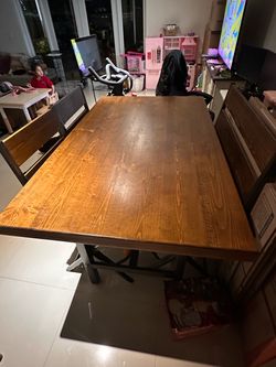 Wood Table and Chair Set