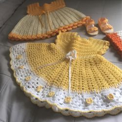 Baby Dress Hand Made A Crochet